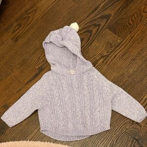 Cat & Jack Light Purple Knit Girl Sweater 12-18 M